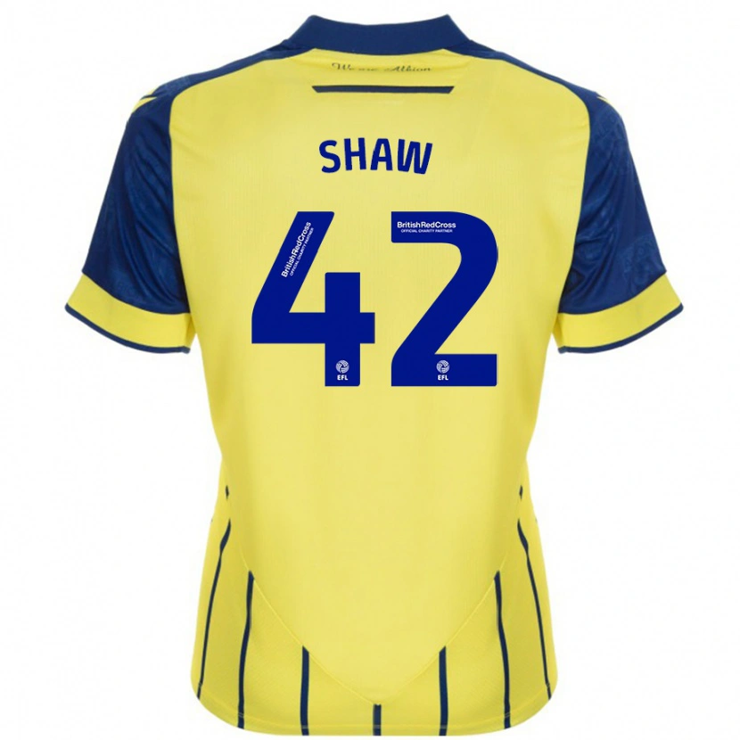 Danxen Herren Josh Shaw #42 Gelb Blau Auswärtstrikot Trikot 2024/25 T-Shirt Schweiz