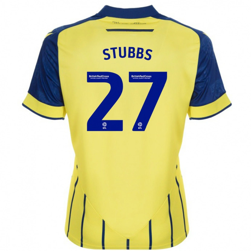 Danxen Herren Olivia Stubbs #27 Gelb Blau Auswärtstrikot Trikot 2024/25 T-Shirt Schweiz