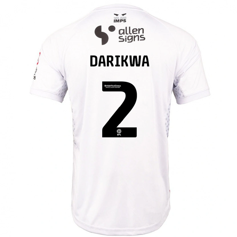 Danxen Herren Tendayi Darikwa #2 Rot Weiß Auswärtstrikot Trikot 2024/25 T-Shirt Schweiz