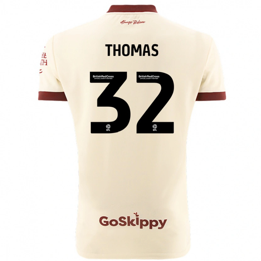 Danxen Herren Lewis Thomas #32 Cremeweiß Auswärtstrikot Trikot 2024/25 T-Shirt Schweiz