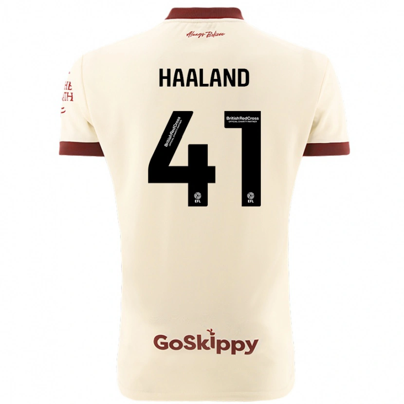 Danxen Herren Benedicte Haaland #41 Cremeweiß Auswärtstrikot Trikot 2024/25 T-Shirt Schweiz