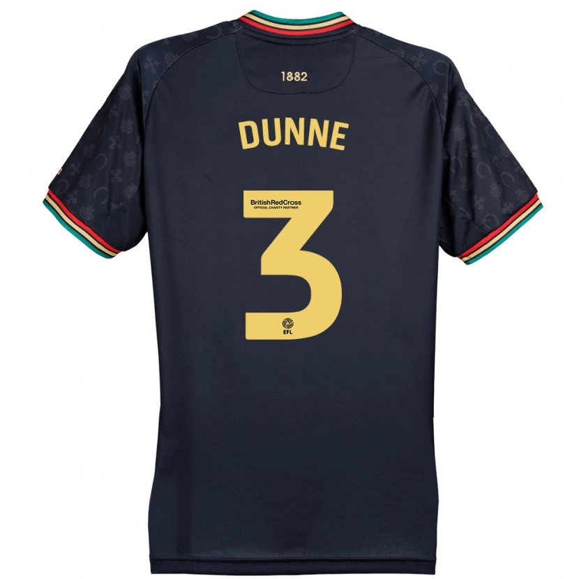 Danxen Herren Jimmy Dunne #3 Dunkelmarineblau Auswärtstrikot Trikot 2024/25 T-Shirt Schweiz