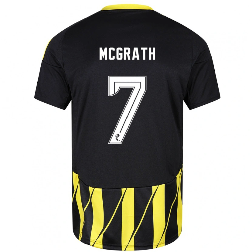 Danxen Herren Jamie Mcgrath #7 Schwarz Gelb Auswärtstrikot Trikot 2024/25 T-Shirt Schweiz