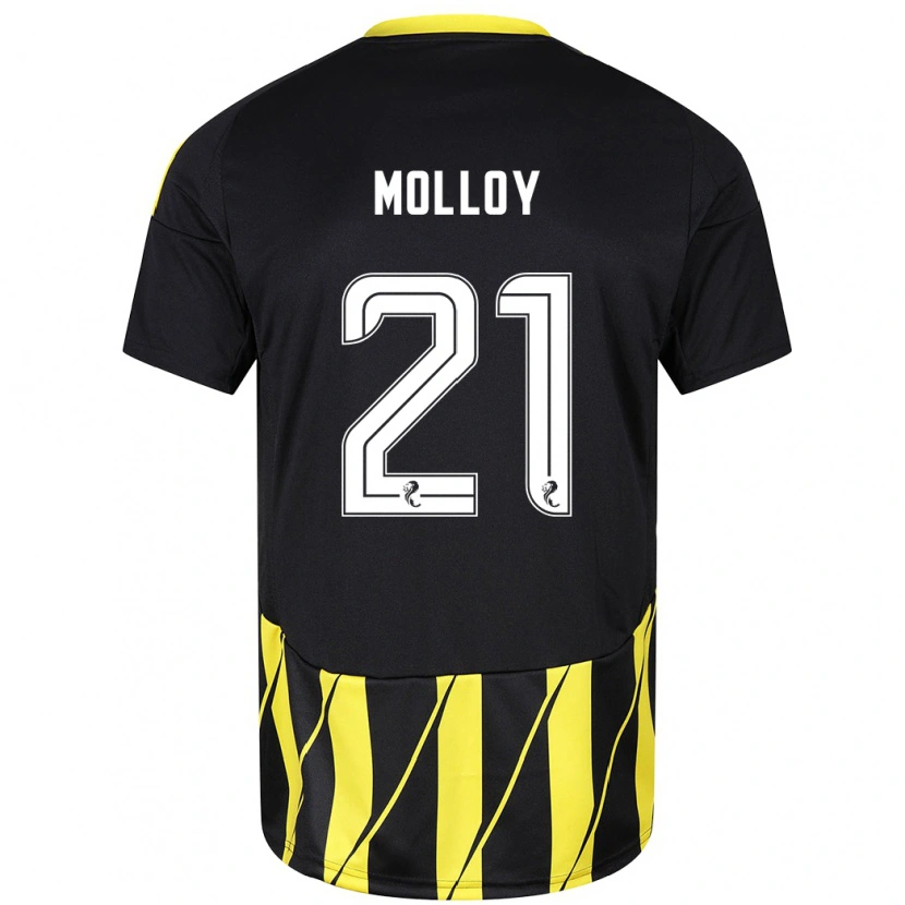 Danxen Herren Gavin Molloy #21 Schwarz Gelb Auswärtstrikot Trikot 2024/25 T-Shirt Schweiz