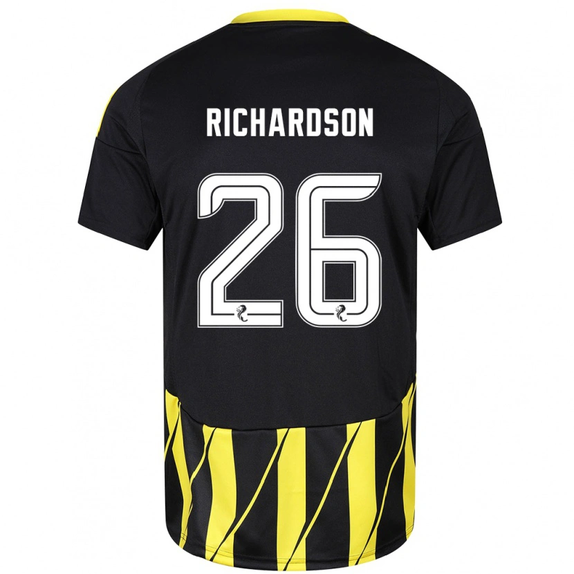 Danxen Herren Jayden Richardson #26 Schwarz Gelb Auswärtstrikot Trikot 2024/25 T-Shirt Schweiz