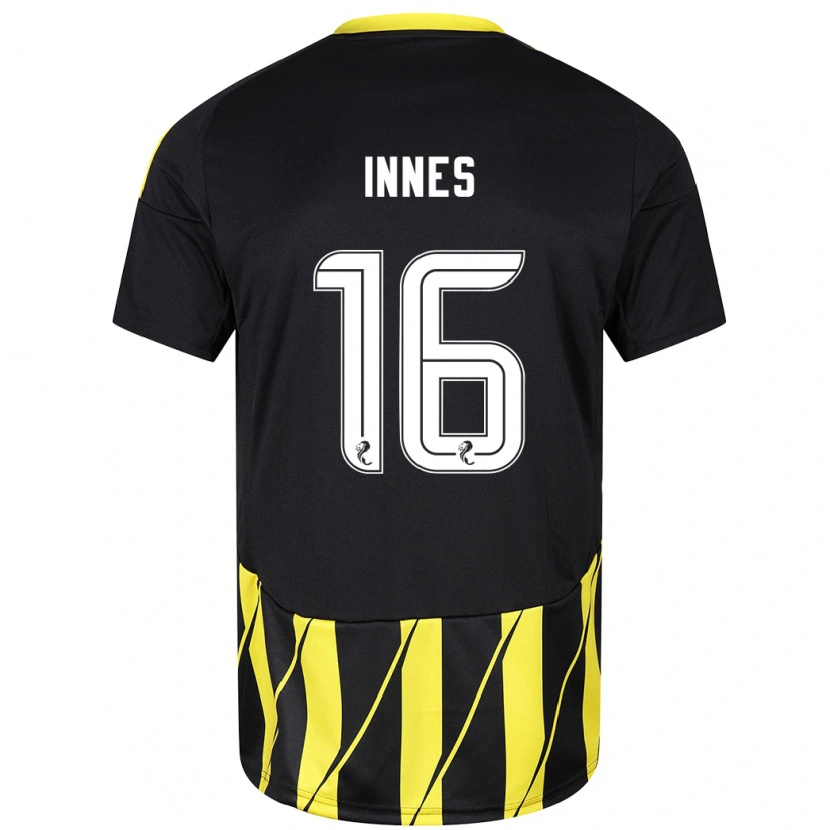 Danxen Herren Hannah Innes #16 Schwarz Gelb Auswärtstrikot Trikot 2024/25 T-Shirt Schweiz