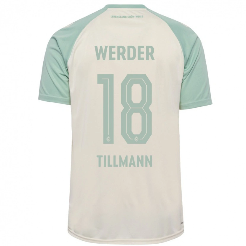 Danxen Herren Felix Tillmann #18 Cremeweiß Hellgrün Auswärtstrikot Trikot 2024/25 T-Shirt Schweiz