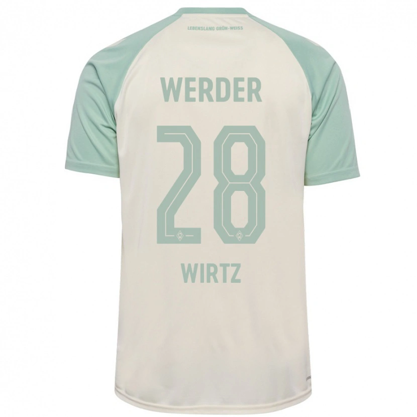 Danxen Herren Juliane Wirtz #28 Cremeweiß Hellgrün Auswärtstrikot Trikot 2024/25 T-Shirt Schweiz