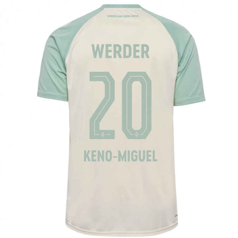 Danxen Herren Keno-Miguel Meyer #20 Cremeweiß Hellgrün Auswärtstrikot Trikot 2024/25 T-Shirt Schweiz