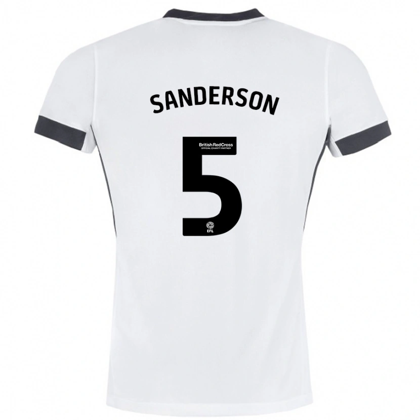 Danxen Herren Dion Sanderson #5 Weiß Schwarz Auswärtstrikot Trikot 2024/25 T-Shirt Schweiz