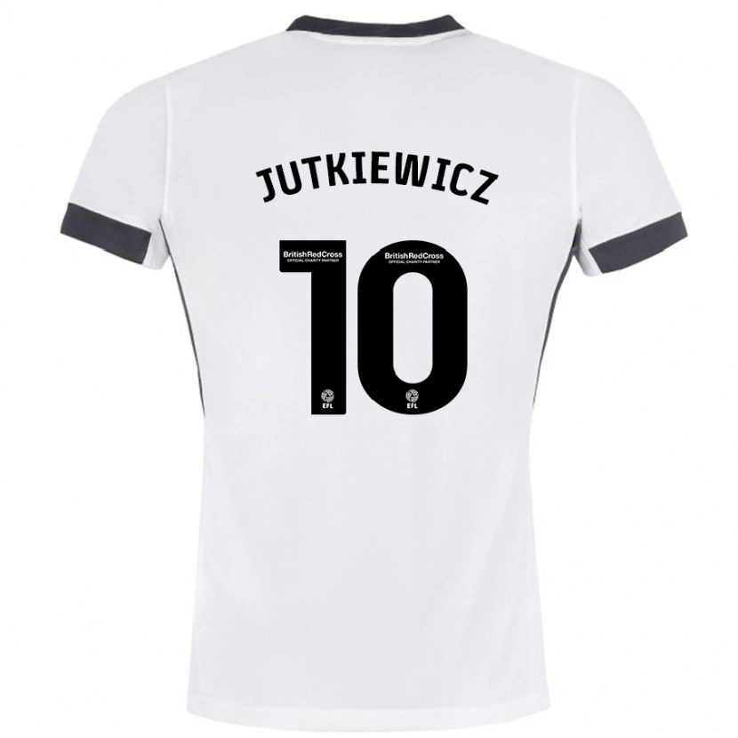 Danxen Herren Lukas Jutkiewicz #10 Weiß Schwarz Auswärtstrikot Trikot 2024/25 T-Shirt Schweiz