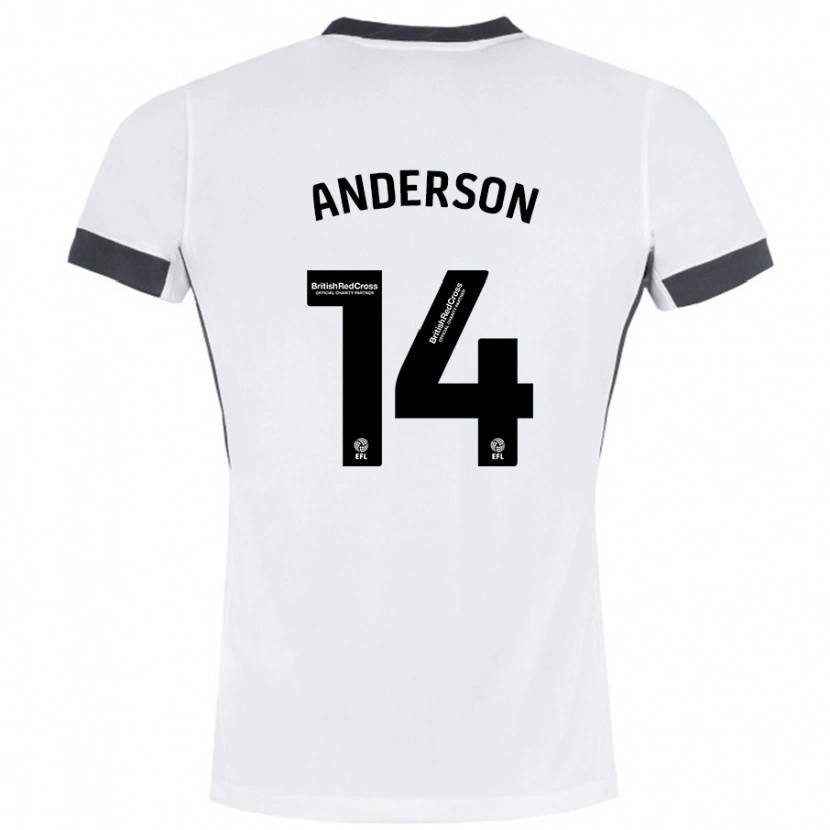 Danxen Herren Keshi Anderson #14 Weiß Schwarz Auswärtstrikot Trikot 2024/25 T-Shirt Schweiz