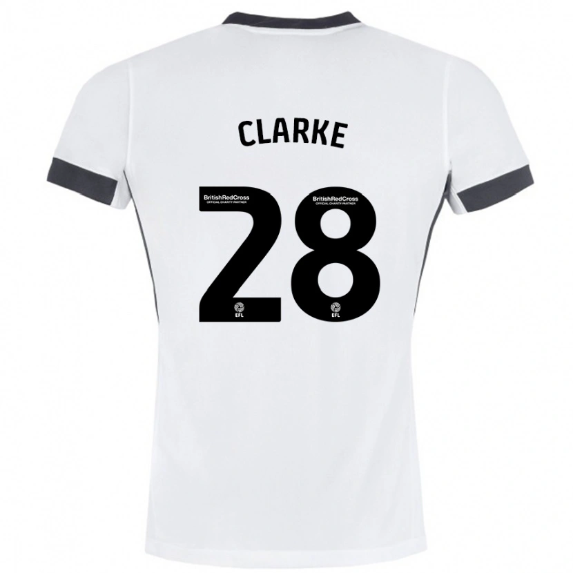 Danxen Herren Charlotte Clarke #28 Weiß Schwarz Auswärtstrikot Trikot 2024/25 T-Shirt Schweiz