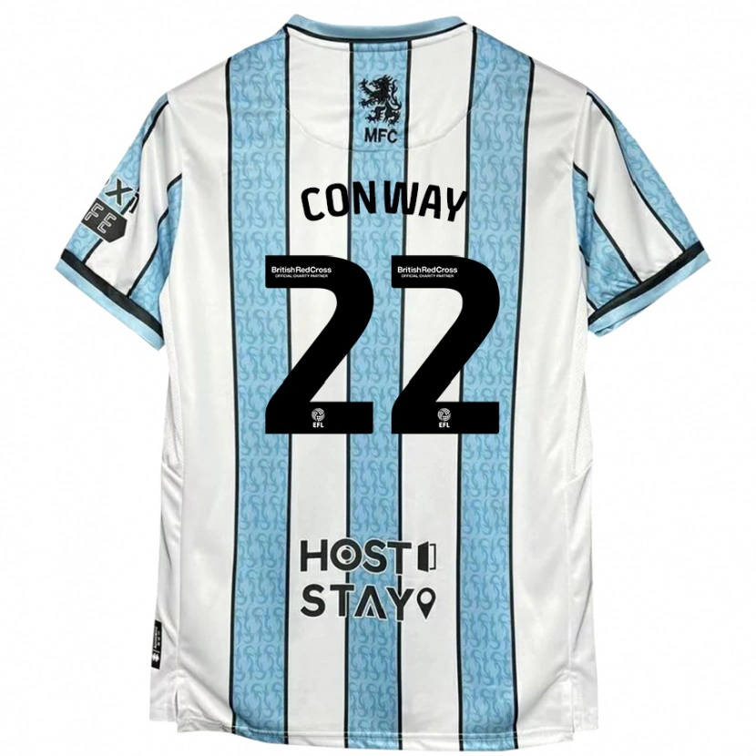 Danxen Herren Tommy Conway #22 Weiß Blau Auswärtstrikot Trikot 2024/25 T-Shirt Schweiz