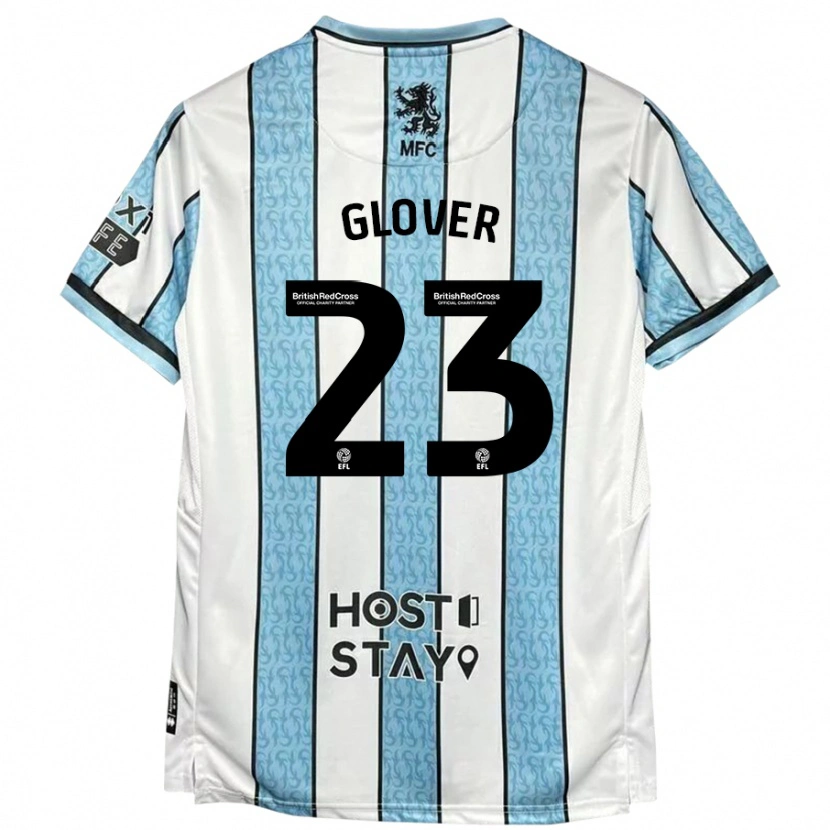 Danxen Herren Tom Glover #23 Weiß Blau Auswärtstrikot Trikot 2024/25 T-Shirt Schweiz