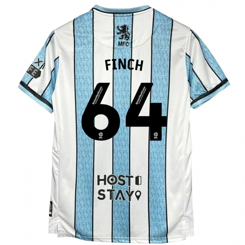 Danxen Herren Sonny Finch #64 Weiß Blau Auswärtstrikot Trikot 2024/25 T-Shirt Schweiz