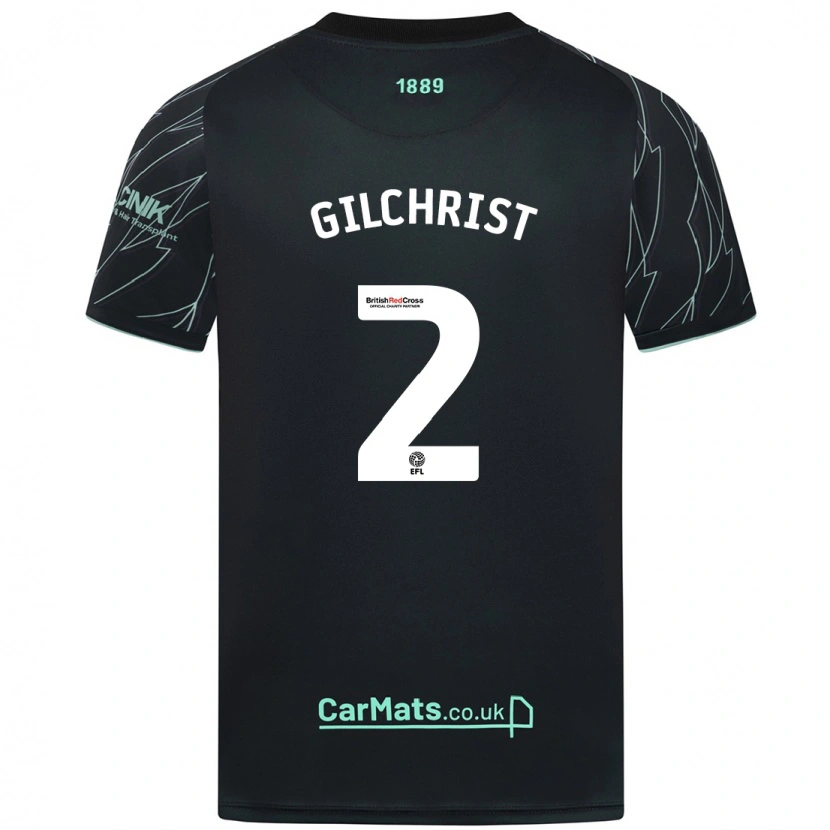 Danxen Herren Alfie Gilchrist #2 Schwarz Grün Auswärtstrikot Trikot 2024/25 T-Shirt Schweiz