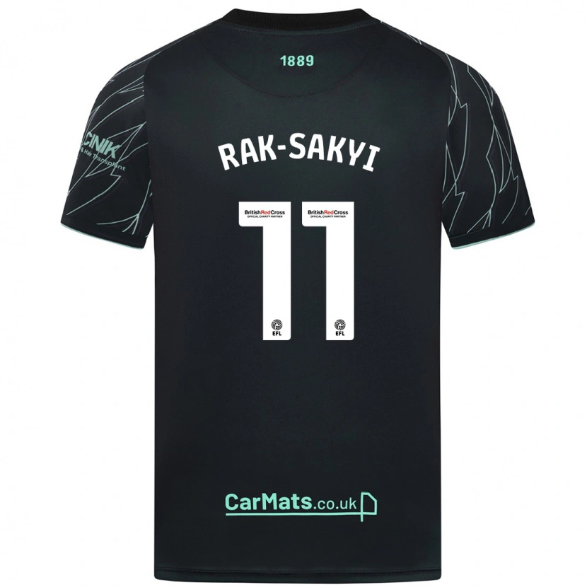 Danxen Herren Jesurun Rak-Sakyi #11 Schwarz Grün Auswärtstrikot Trikot 2024/25 T-Shirt Schweiz