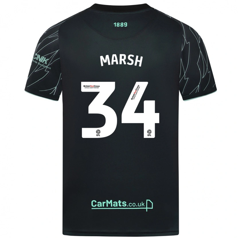 Danxen Herren Louie Marsh #34 Schwarz Grün Auswärtstrikot Trikot 2024/25 T-Shirt Schweiz