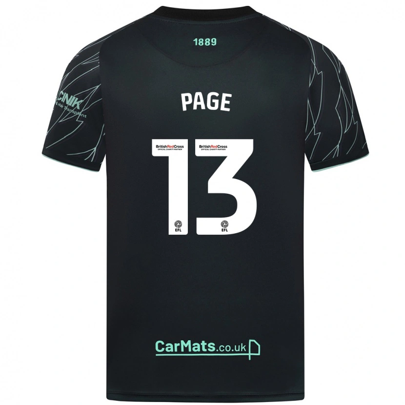 Danxen Herren Olivia Page #13 Schwarz Grün Auswärtstrikot Trikot 2024/25 T-Shirt Schweiz