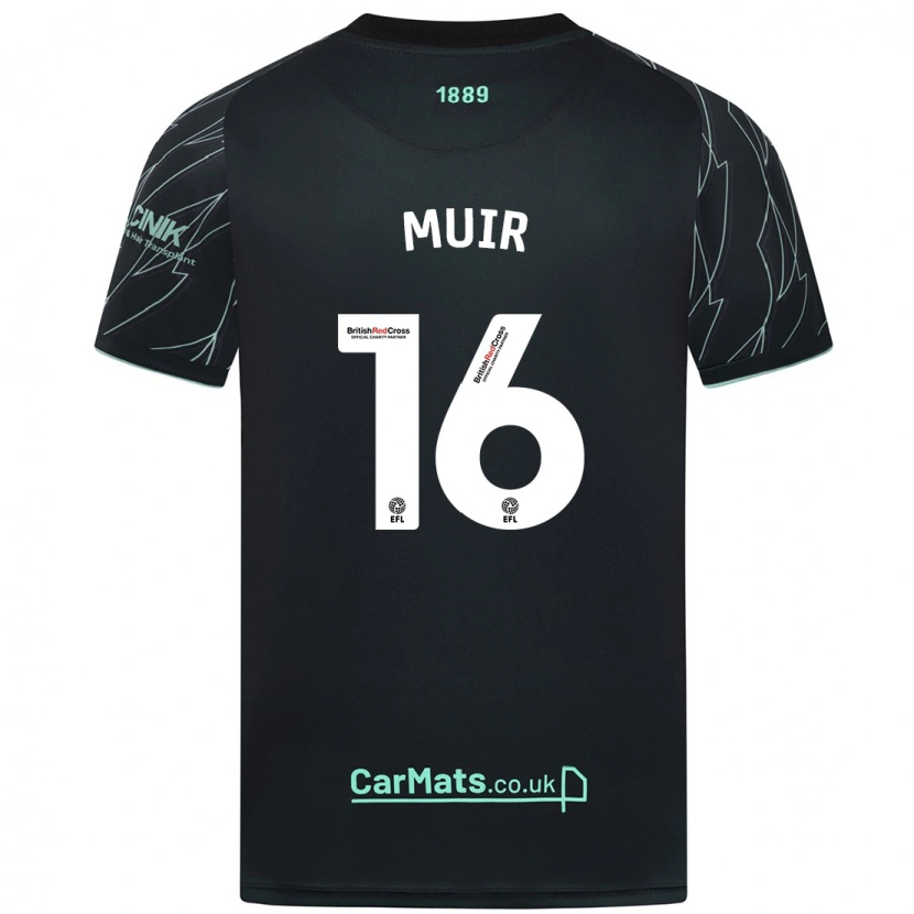 Danxen Herren Chene Muir #16 Schwarz Grün Auswärtstrikot Trikot 2024/25 T-Shirt Schweiz