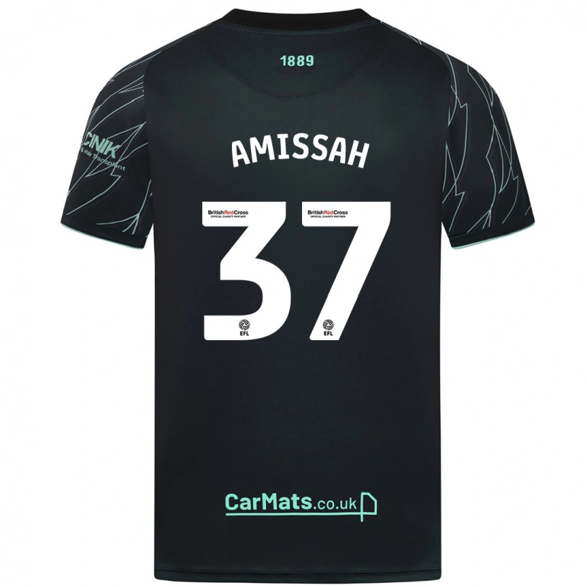 Danxen Herren Jordan Amissah #37 Schwarz Grün Auswärtstrikot Trikot 2024/25 T-Shirt Schweiz