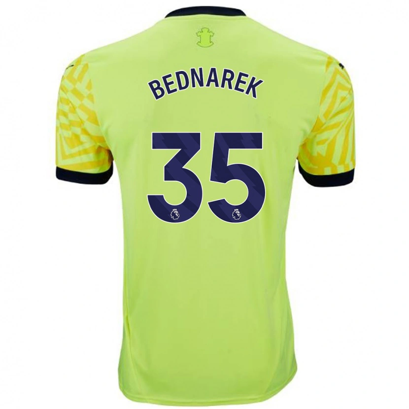 Danxen Herren Jan Bednarek #35 Gelb Auswärtstrikot Trikot 2024/25 T-Shirt Schweiz