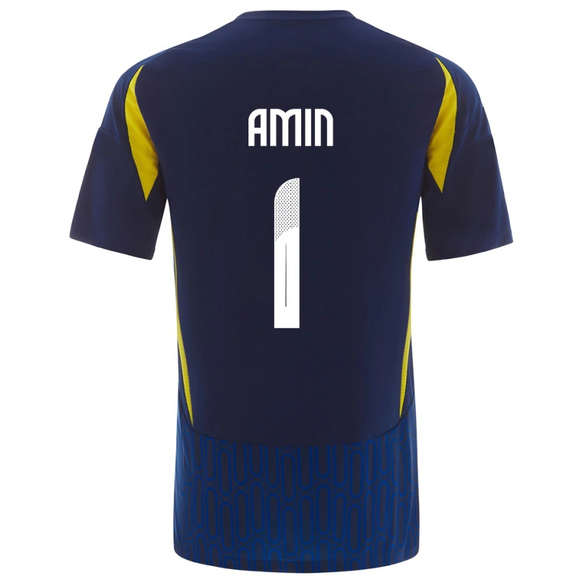 Danxen Herren Amin Al-Bukhari #1 Blau Gelb Auswärtstrikot Trikot 2024/25 T-Shirt Schweiz