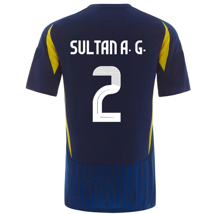 Danxen Herren Sultan Al-Ghannam #2 Blau Gelb Auswärtstrikot Trikot 2024/25 T-Shirt Schweiz