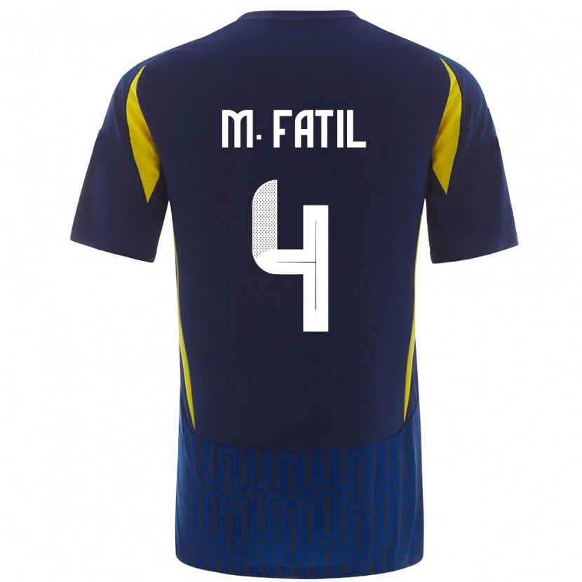 Danxen Herren Mohammed Al-Fatil #4 Blau Gelb Auswärtstrikot Trikot 2024/25 T-Shirt Schweiz