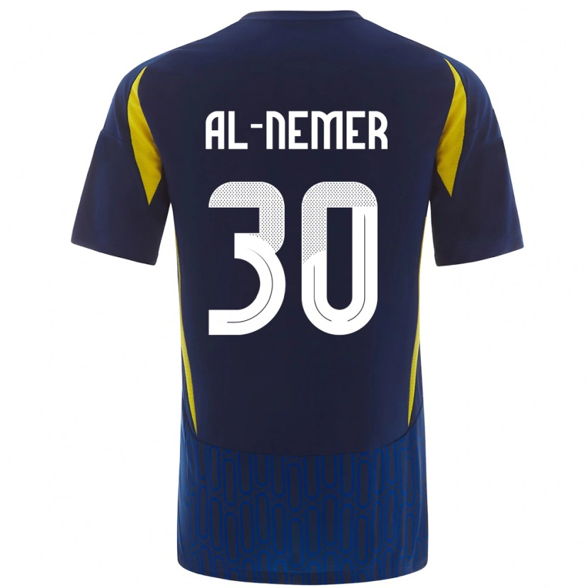 Danxen Herren Meshari Al-Nemer #30 Blau Gelb Auswärtstrikot Trikot 2024/25 T-Shirt Schweiz