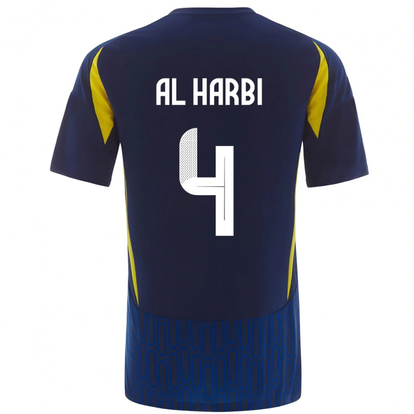 Danxen Herren Fay Al-Harbi #4 Blau Gelb Auswärtstrikot Trikot 2024/25 T-Shirt Schweiz