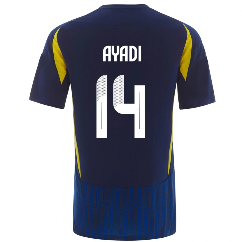 Danxen Herren Ghada Ayadi #14 Blau Gelb Auswärtstrikot Trikot 2024/25 T-Shirt Schweiz