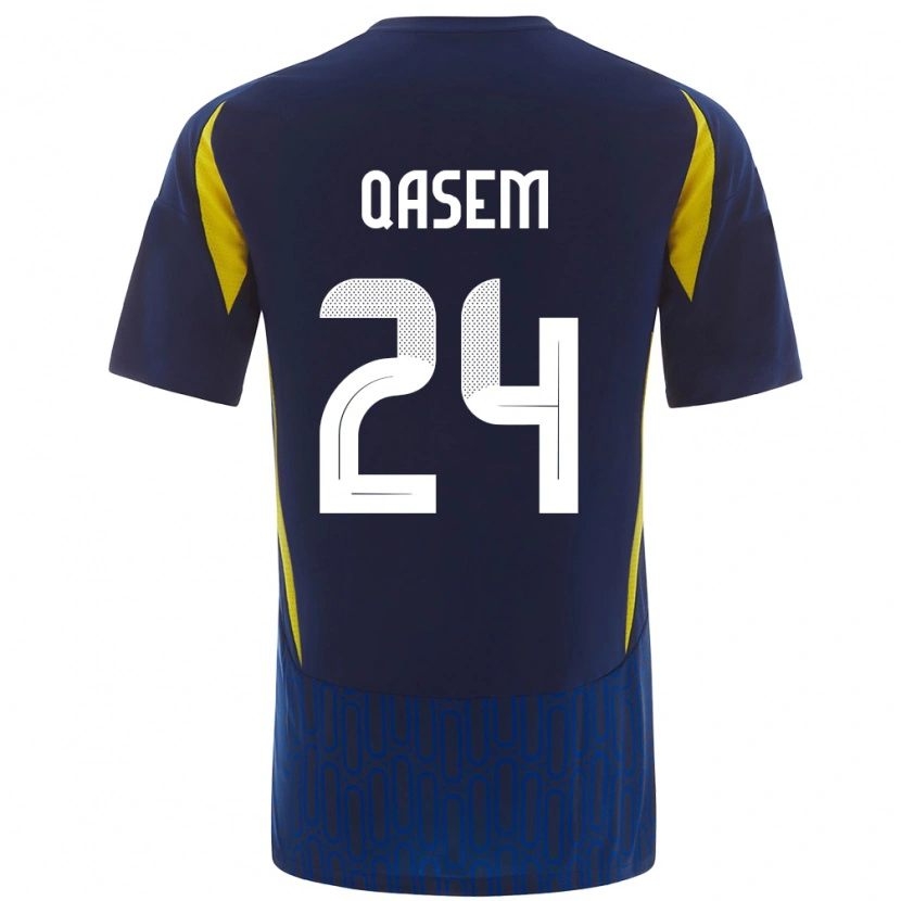 Danxen Herren Mohammed Qasem #24 Blau Gelb Auswärtstrikot Trikot 2024/25 T-Shirt Schweiz