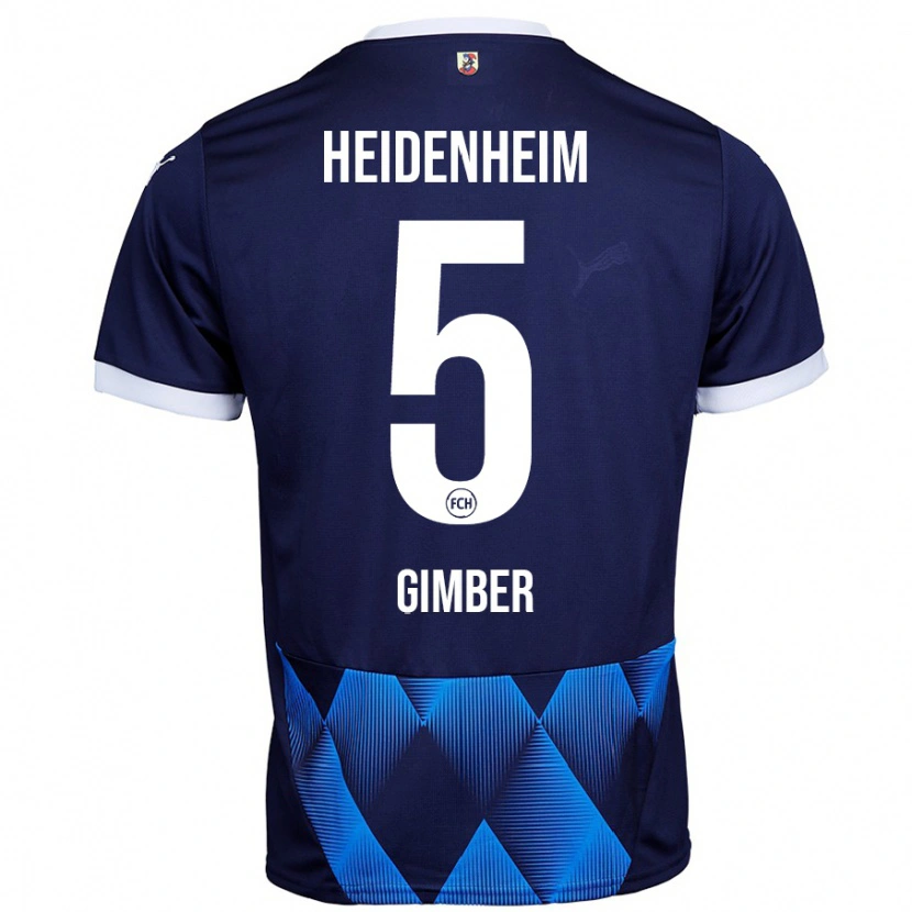 Danxen Herren Benedikt Gimber #5 Dunkel Marineblau Auswärtstrikot Trikot 2024/25 T-Shirt Schweiz