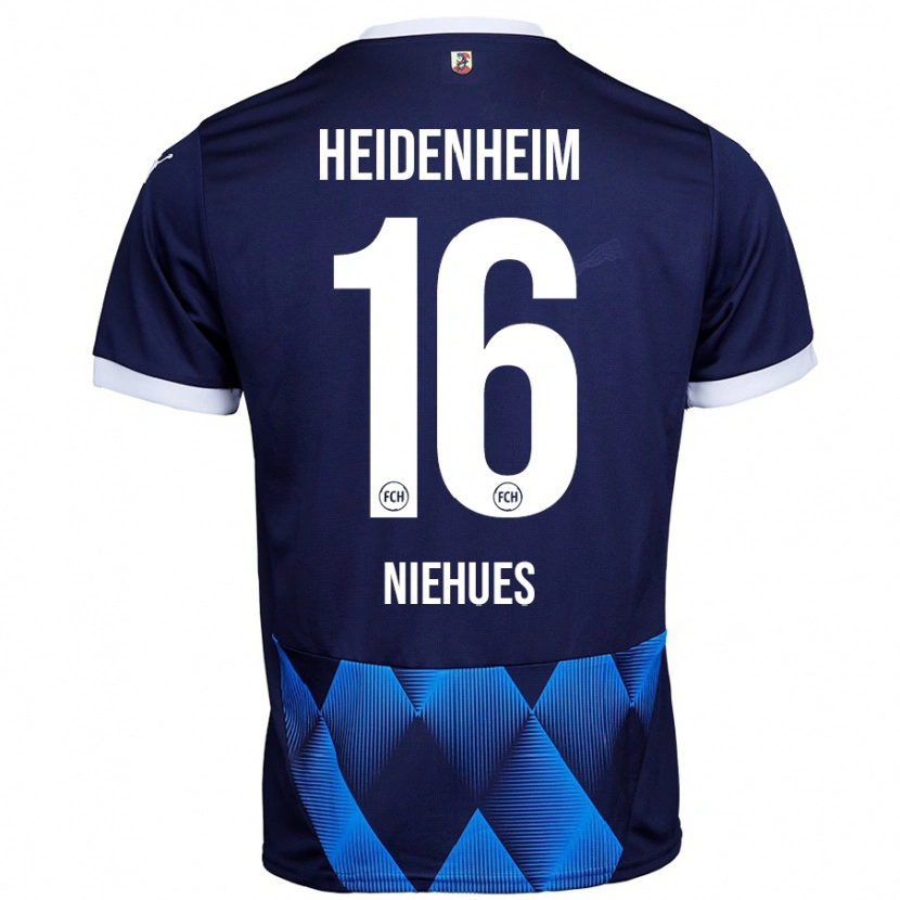 Danxen Herren Julian Niehues #16 Dunkel Marineblau Auswärtstrikot Trikot 2024/25 T-Shirt Schweiz