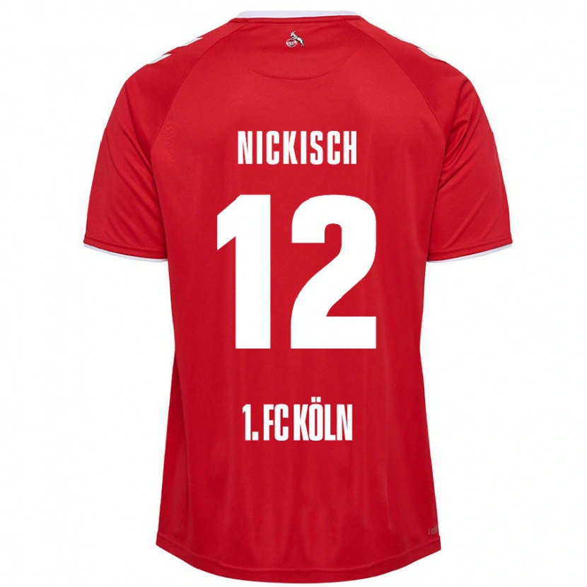 Danxen Herren Jonas Nickisch #12 Rot Weiß Auswärtstrikot Trikot 2024/25 T-Shirt Schweiz