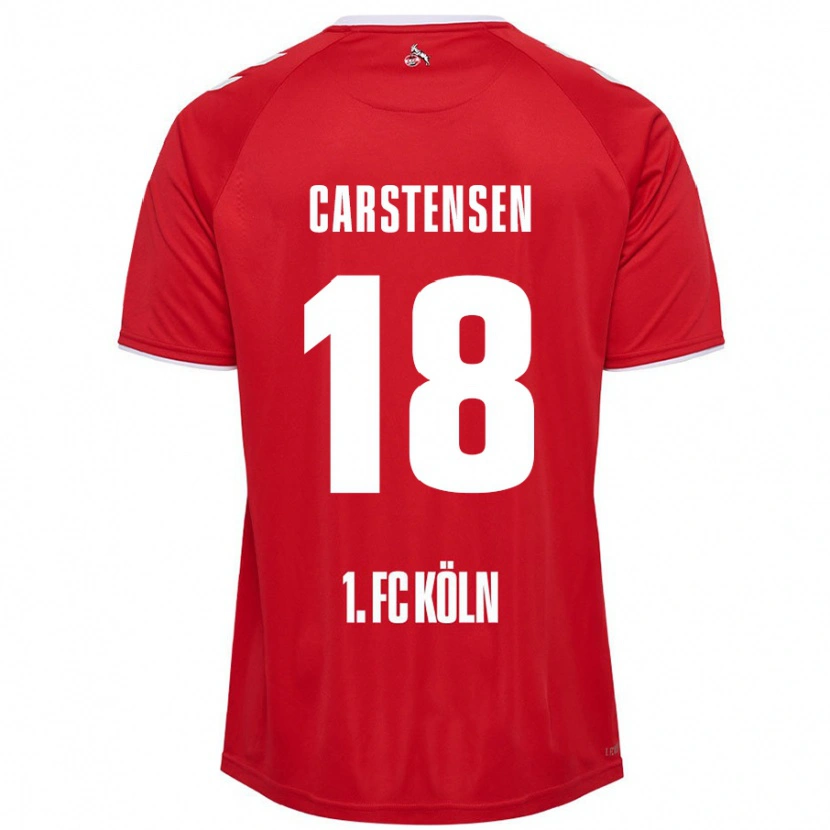 Danxen Herren Rasmus Carstensen #18 Rot Weiß Auswärtstrikot Trikot 2024/25 T-Shirt Schweiz