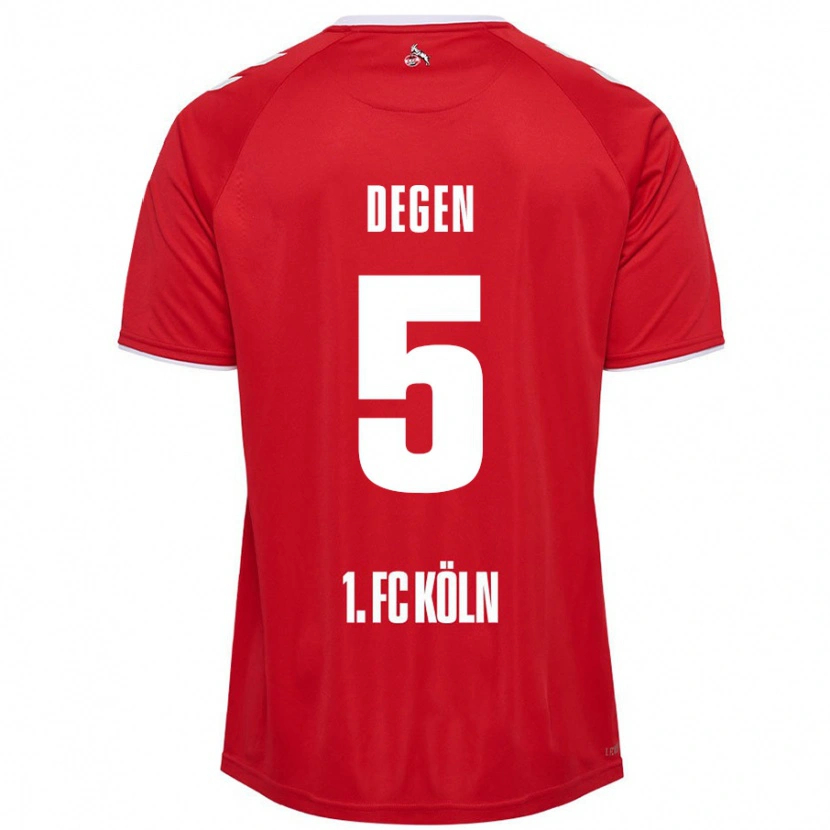 Danxen Herren Celina Degen #5 Rot Weiß Auswärtstrikot Trikot 2024/25 T-Shirt Schweiz