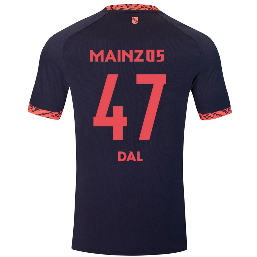 Danxen Herren Maxim Dal #47 Blau Korallenrot Auswärtstrikot Trikot 2024/25 T-Shirt Schweiz