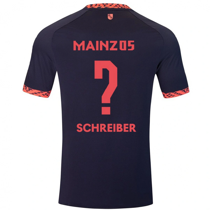 Danxen Herren Philipp Schreiber #0 Blau Korallenrot Auswärtstrikot Trikot 2024/25 T-Shirt Schweiz