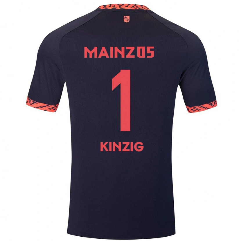 Danxen Herren Maximilian Kinzig #1 Blau Korallenrot Auswärtstrikot Trikot 2024/25 T-Shirt Schweiz