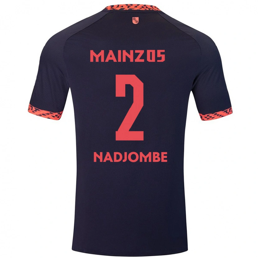 Danxen Herren Jean-Marie Nadjombe #2 Blau Korallenrot Auswärtstrikot Trikot 2024/25 T-Shirt Schweiz