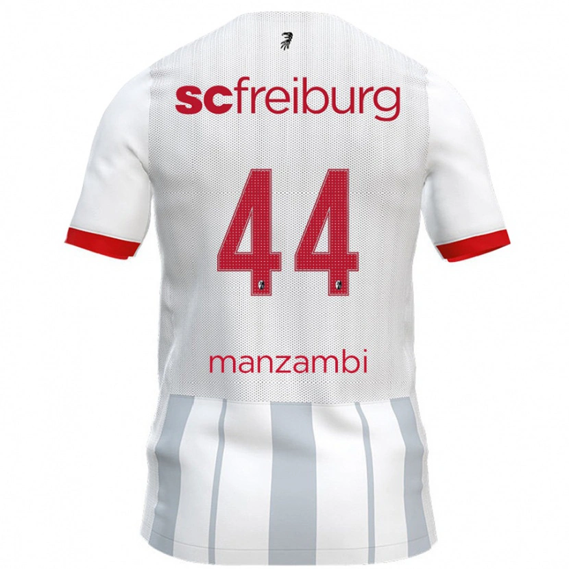 Danxen Herren Johan Manzambi #44 Weiß Grau Auswärtstrikot Trikot 2024/25 T-Shirt Schweiz