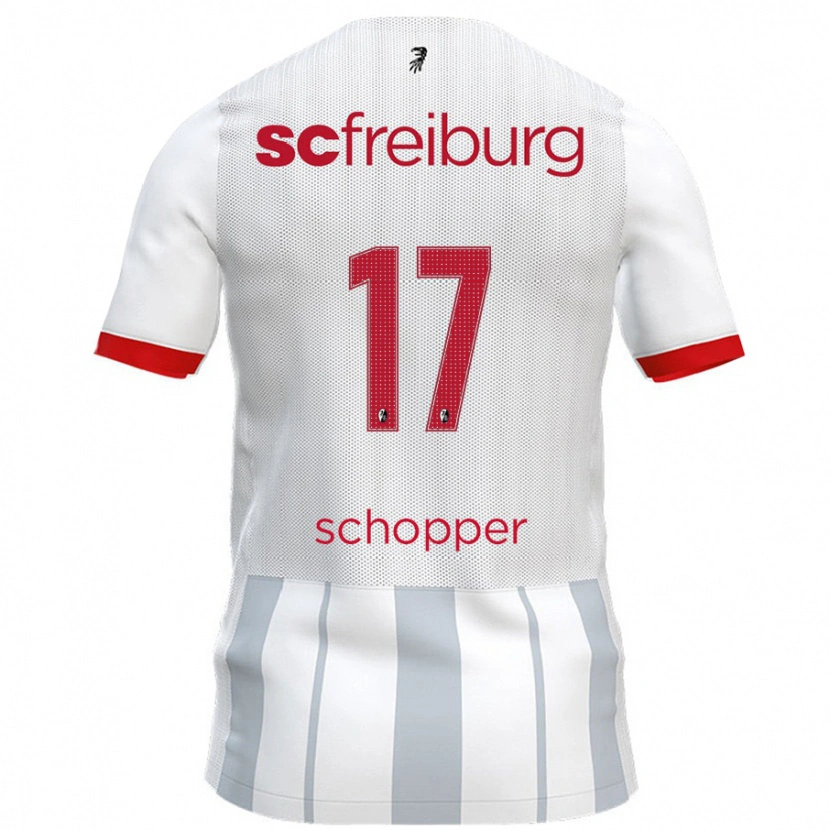 Danxen Herren David Schopper #17 Weiß Grau Auswärtstrikot Trikot 2024/25 T-Shirt Schweiz