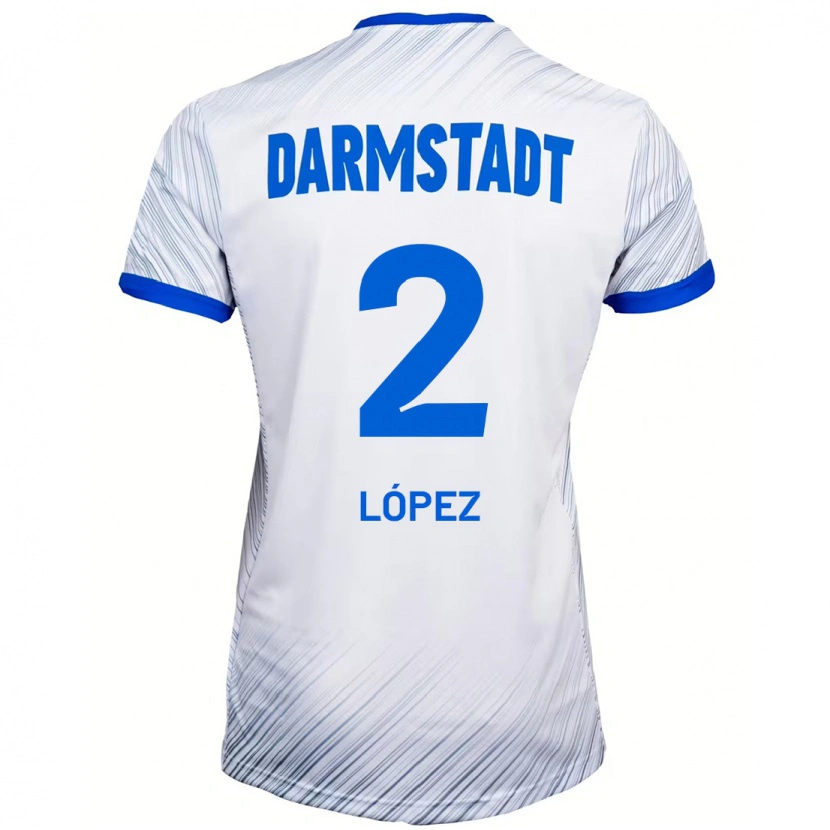 Danxen Herren Sergio López #2 Weiß Blau Auswärtstrikot Trikot 2024/25 T-Shirt Schweiz