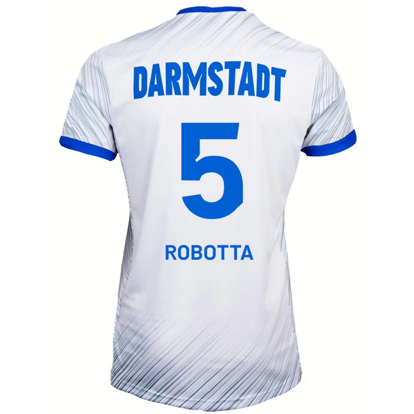 Danxen Herren Maurizio Robotta #5 Weiß Blau Auswärtstrikot Trikot 2024/25 T-Shirt Schweiz