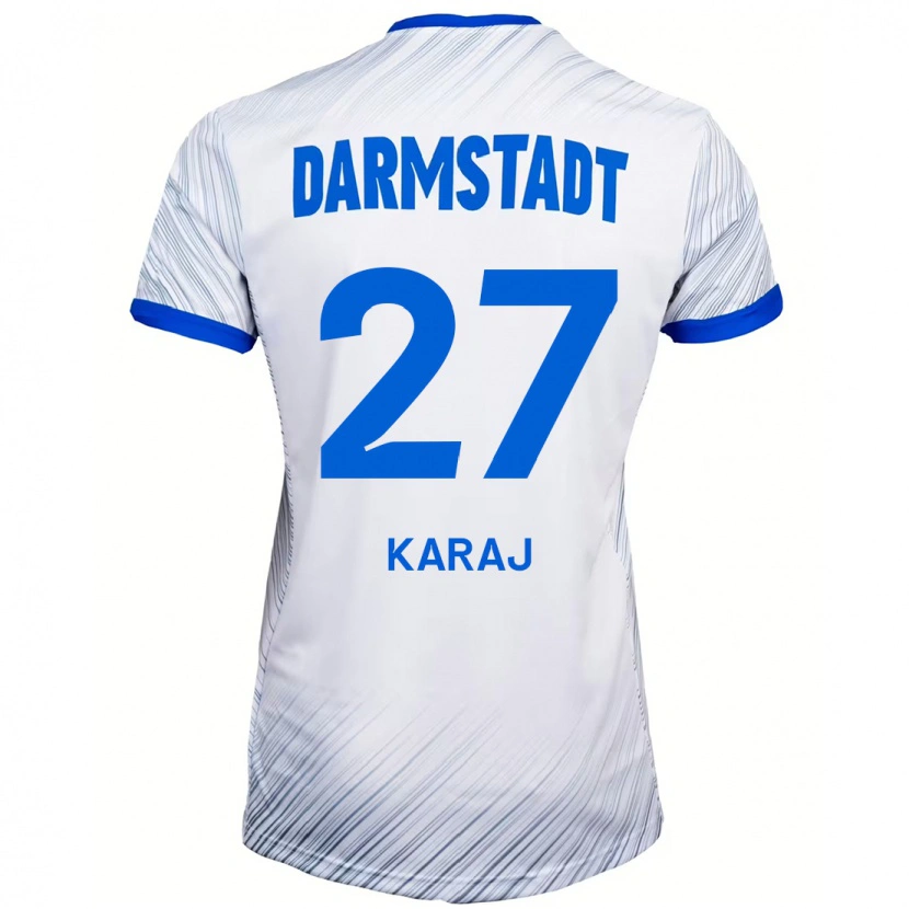 Danxen Herren Eraldo Karaj #27 Weiß Blau Auswärtstrikot Trikot 2024/25 T-Shirt Schweiz