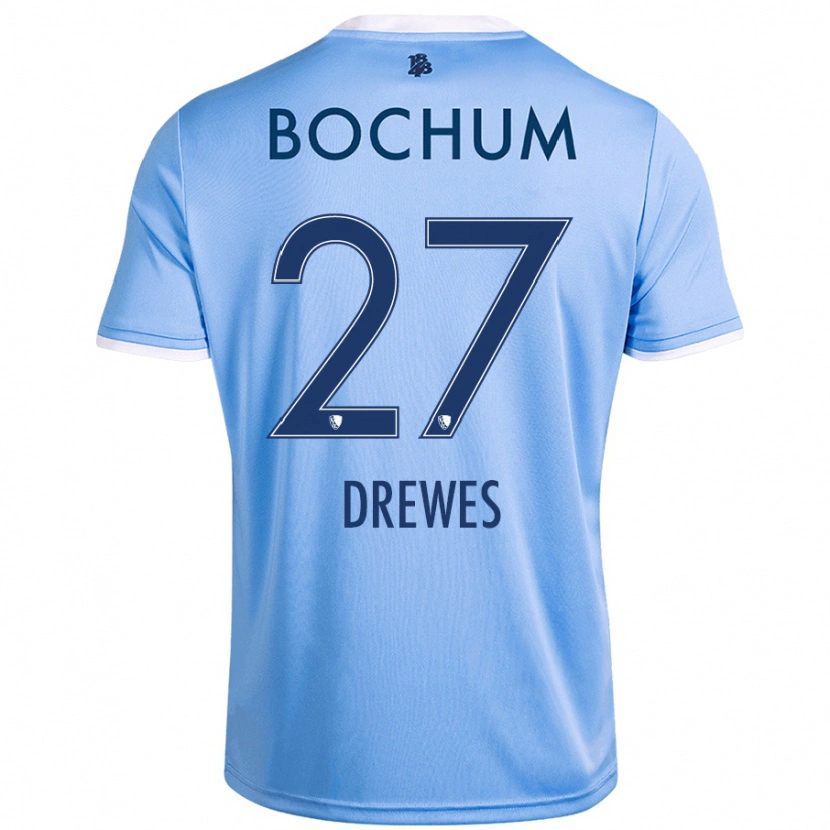 Danxen Herren Patrick Drewes #27 Himmelblau Auswärtstrikot Trikot 2024/25 T-Shirt Schweiz