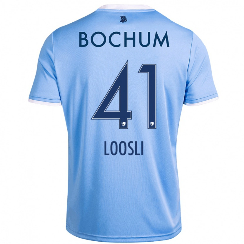 Danxen Herren Noah Loosli #41 Himmelblau Auswärtstrikot Trikot 2024/25 T-Shirt Schweiz